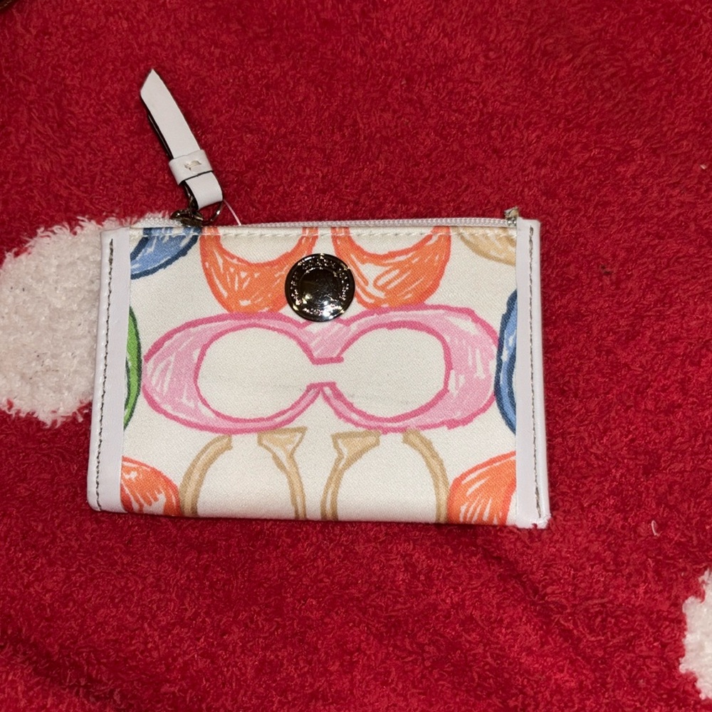 coach colorful card holder